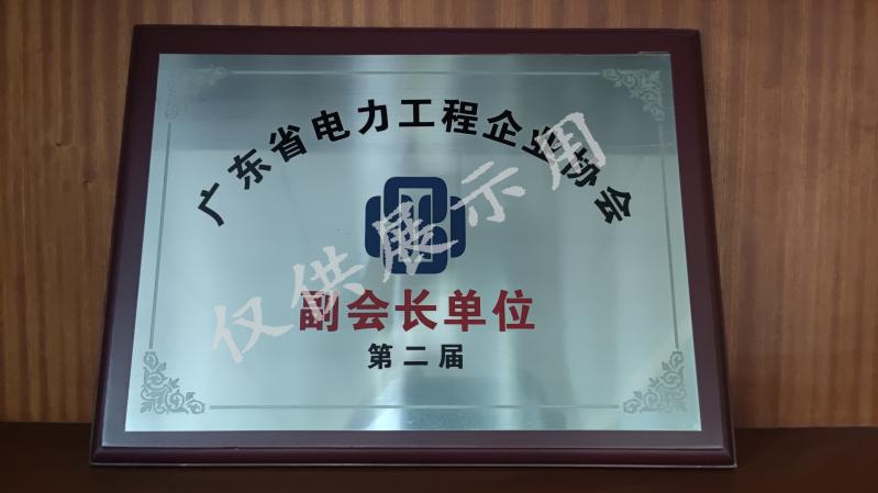 廣東省電力工程企業協會副會長副會長單位第二屆2